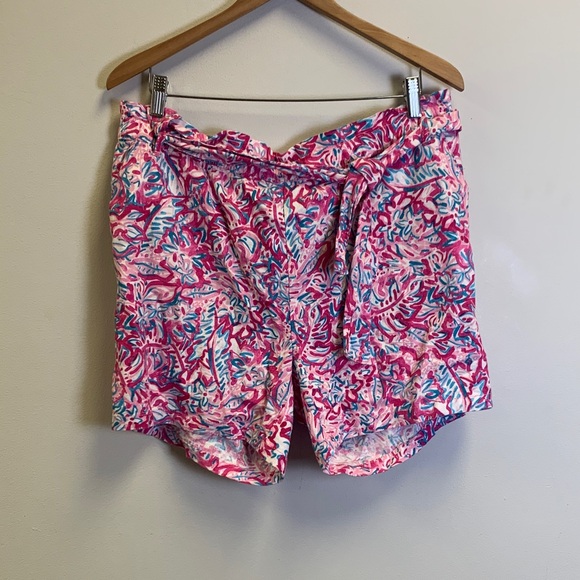 Stella Parker Pants - Pink Patterned Women's Casual Shorts